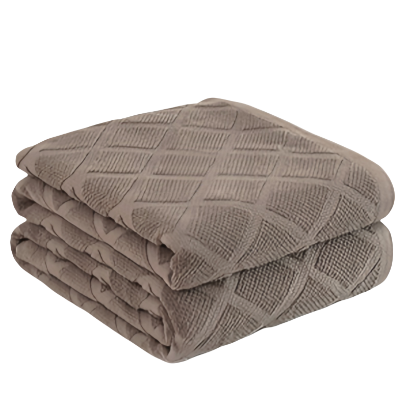 铭思沃毛毯1.5*2.0m条棕色