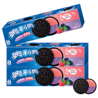 奥利奥夹心饼干(蓝莓味+树莓味)97g*3盒 独立包装下午茶儿童饼干