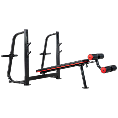 迈特森GM1009商用卧姿下斜式杠铃卧推架推举椅举重床推胸训练器械