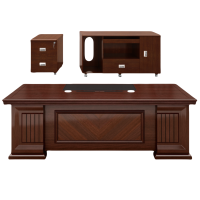 豫龙都老板桌含副柜套