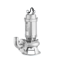 上海人民304全不锈钢污水泵5.5KW4寸304流量80吨杨程10米 70公斤带热保护