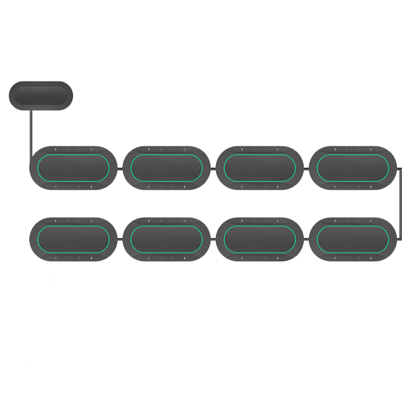 润普Runpu 视频会议有线八麦有线级联全向麦克风收音放音一体大型会议桌面麦克风RP-S-Y998G