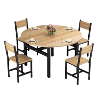 伟樽圆桌餐桌70*70*74cm+椅子*4套
