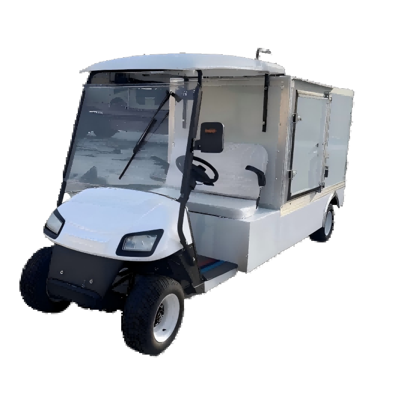 婉晨电动四轮小型送餐车 电动高尔夫球车带斗货箱 营区电动保温转运车