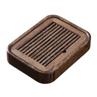 豪峰鸡翅木直行茶盘实木储水式小型茶台茶盘CP01008