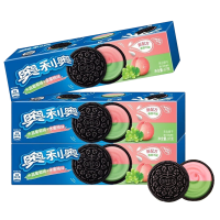奥利奥夹心饼干(水晶葡萄味+水蜜桃味)97g*3盒 独立包装儿童早餐