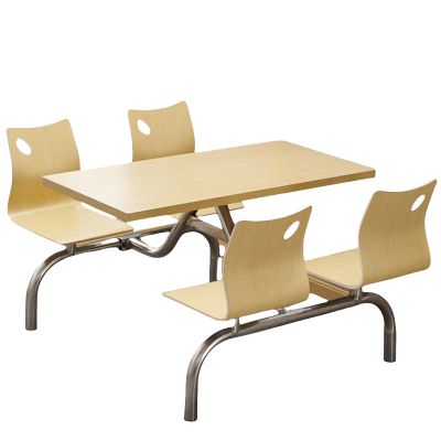 铭思达不锈钢连体餐桌120*80*75cm张