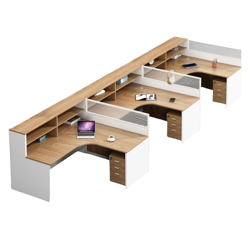 伟樽屏风工位三人位带三柜420*150*110cm套