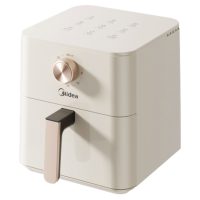 美的(Midea)空气炸锅轻音烘炸不打扰 家用易用旋钮无油空气炸 实用精巧容量4.5L 不用翻面抽桶断电 KZE4515