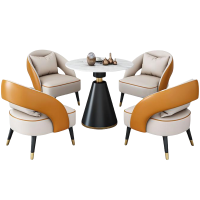 豫龙都洽谈桌一桌四椅套