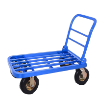 钢管手推车搬运车钢板平板车拖车小推车拉货静音折叠加长大轮拉车