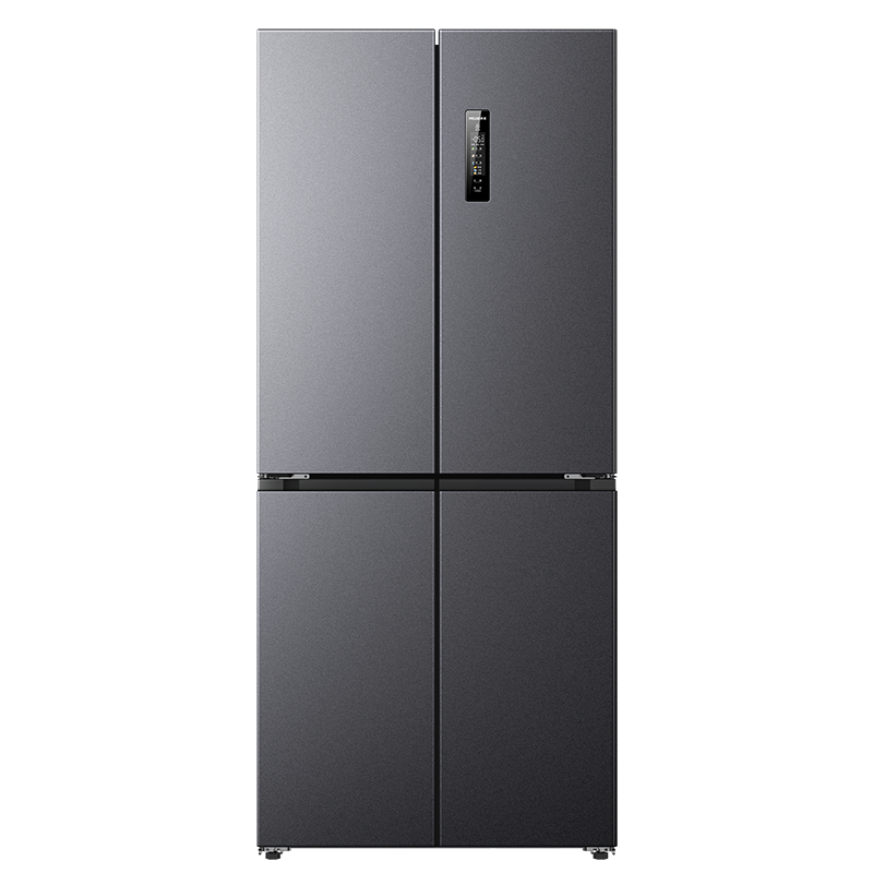 美菱冰箱420升超薄零嵌入式神秘灰十字对开门冰箱 全净化底部散热无霜多门零嵌冰箱一级能效节能苏宁官方