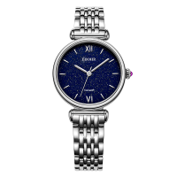 EBOHR依波手表卡纳系列女士石英表休闲百搭防水实心钢带手表送女友送女520礼物 梦幻星空 36580125
