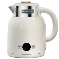 格来德电热水壶D2315K家用烧水壶复古开水大功率自动断电304不锈钢 2L 白色
