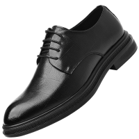 迪罗尼卡平价鞋子男鞋大码真皮皮鞋男士正装商务黑色尖头新郎结婚西装鞋