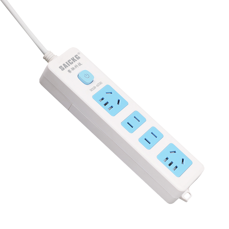 SAICKG SC5B-6030 二位5孔 二位2孔 1.8M 2500W 插排(单位:个)蓝白