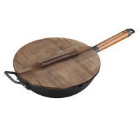 三禾炒锅30cm防锈锅身轻便0涂层不粘新不锈轻铁锅CTN3005