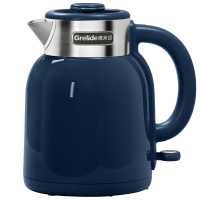 格来德(Grelide) D2315烧水壶304不锈钢家用电水壶热水壶1.5L一体无缝双层防烫电热水壶自动断电 爵士蓝