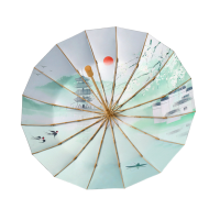 岱润 雨伞 复古黑胶遮阳伞 把