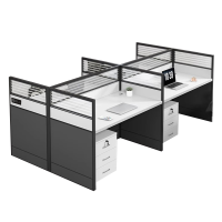 盛铁达 4人屏风办公位2400*1200*1100mm STD-XTGW08 套