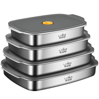 莱柏顿饺子盒316L不锈钢家用冻饺子速冻水饺盒馄饨专用密封保鲜收纳盒