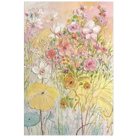 茹洋 高级感抽象花卉手绘油画客厅肌理挂画 个