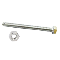 赞属 304不锈钢外六角尾部带孔螺栓套装 M8*90 套