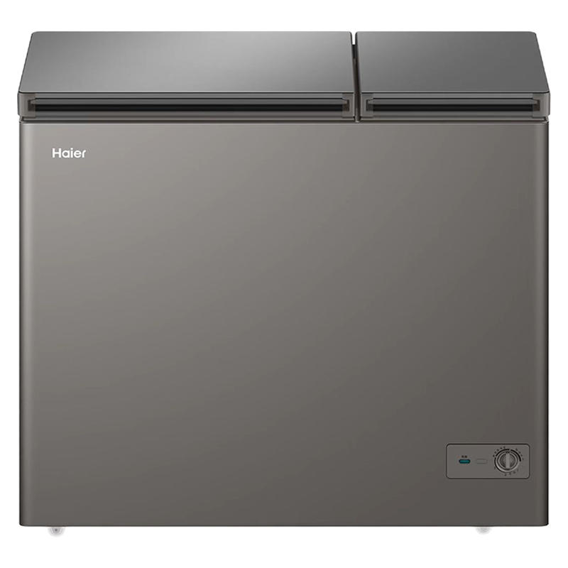 海尔(Haier)卧式冷柜216L容量 家用冷藏冷冻两用一级节能专业减霜80%双温双箱冰柜 FCD-216GHXPC