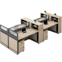 亿洛莱 四人办公桌+柜 2400*1200*1100mm 张
