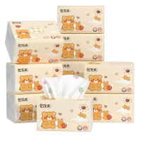 鑫欣韵 抽纸卡通小熊印花家用实惠装餐巾面巾擦手卫生纸巾婴儿厕纸 箱