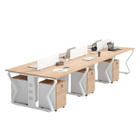 伟樽员工办公桌六人位带六柜360*120*75cm套