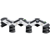 铭思达屏风工位六人位张