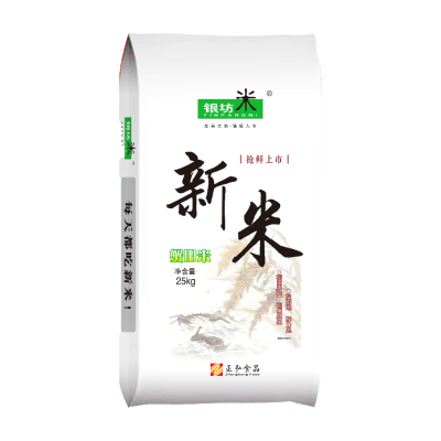 银坊米新米蟹田米25KG袋
