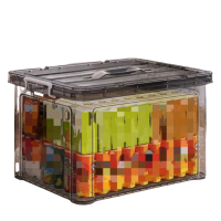 伟樽手提塑料收纳盒中号35*24*18cm个