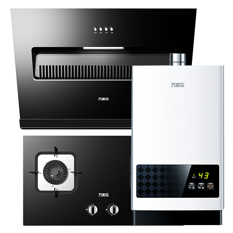 万家乐烟灶热厨电套餐 18立方大风力吸油烟机 台嵌两用天然气灶 13L热水器 AL031+LAY3+13T1