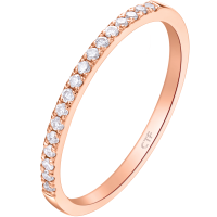 周大福RINGISM系列排钻18K金彩黄金钻石戒指 钻戒U178232 送女友礼物