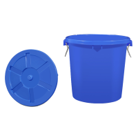 攸 有盖蓝色塑料垃圾桶 52*56*38cm 个