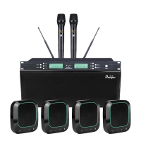 润普Runpu 视频会议无线四麦级联全向麦克风远程会议 手持本地扩音 有源音箱放音RP-S-Y980E