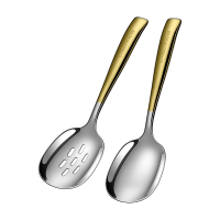 莱柏顿316L不锈钢公用勺家用公筷勺子分菜勺酒店专用分餐勺饭勺汤勺漏勺