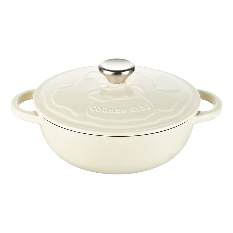 炊大皇汤锅22cm久烧不易变黑无异味玫瑰珐琅汤锅TG22MGB