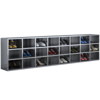 豫龙都不锈钢鞋柜24格台