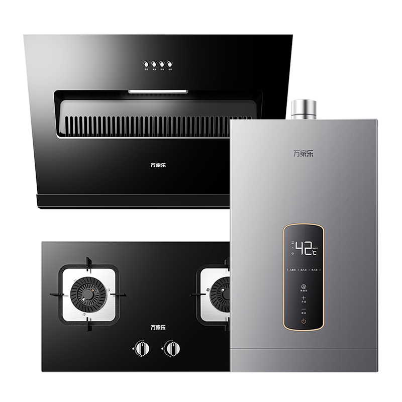 万家乐 油烟机灶具热水套餐 AL031+LAY3+13YP1 18立方大吸力 4.5kw猛火灶 天然气13L水量热水器