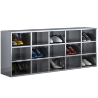 豫龙都不锈钢鞋柜15格台