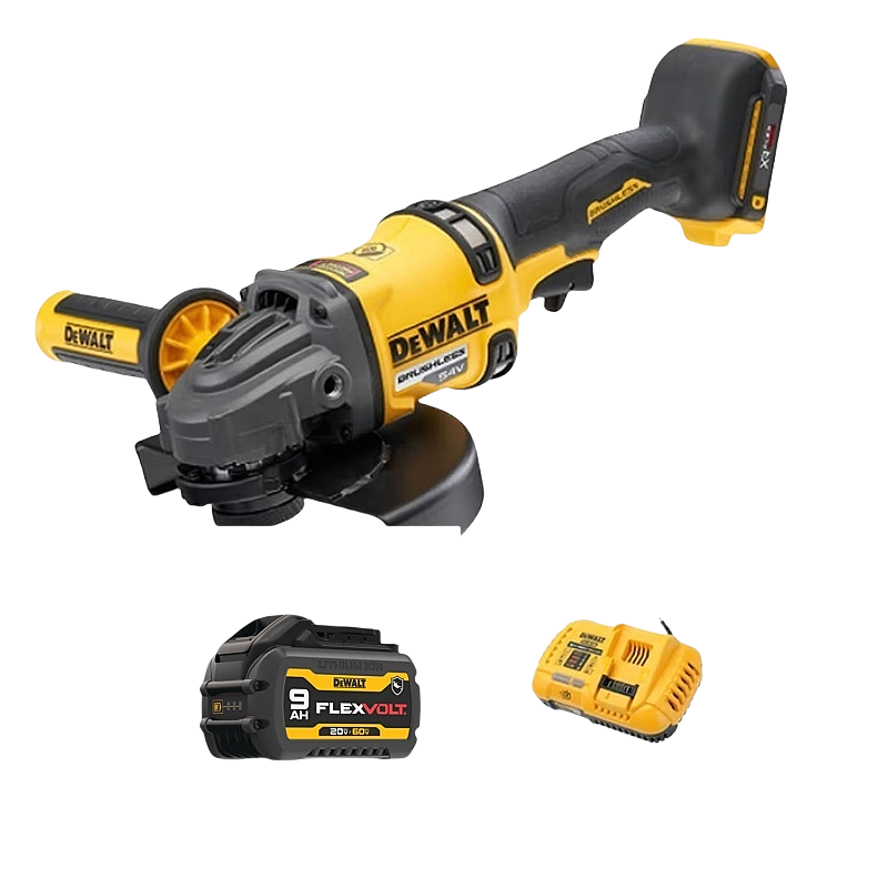 得伟60V锂电无刷180mm角磨机一电一充9.0抗油脂电池(DCG440N-9X1)套
