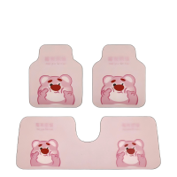 金宫龙 卡通汽车脚垫新能源可爱女生防脏地垫草莓熊地毯主副驾后排脚踏垫 片