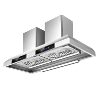 欢呼好太太2400W90立方大吸力饭店农村土灶柴火灶抽油烟机顶吸式T型不锈钢排烟机罩1.8米长双电机上门安装SYYJ01