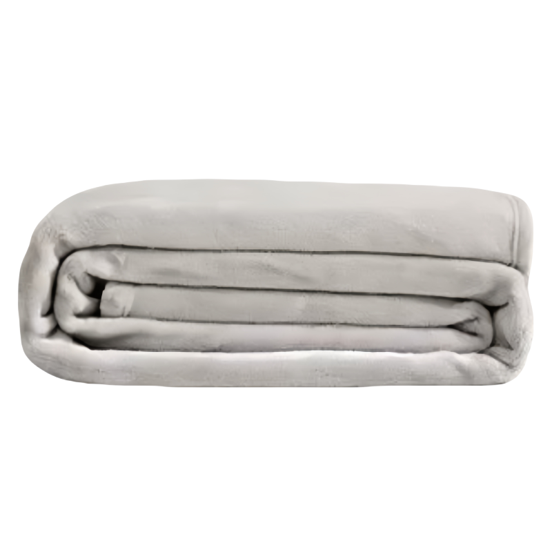 铭思沃毛毯180*200cm条 银灰色