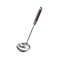 炊大皇汤勺耐用防烫手柄可悬挂收纳花梨木316汤勺GC06HL