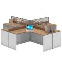铭思达屏风工位十字型四人2.8米张