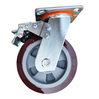 嘉禾宜茂 万向轮 聚氨酯带刹车5寸 个